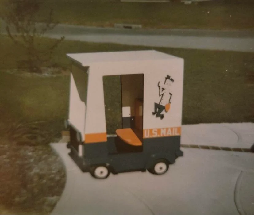 My dad made this mail truck for me in 1970.