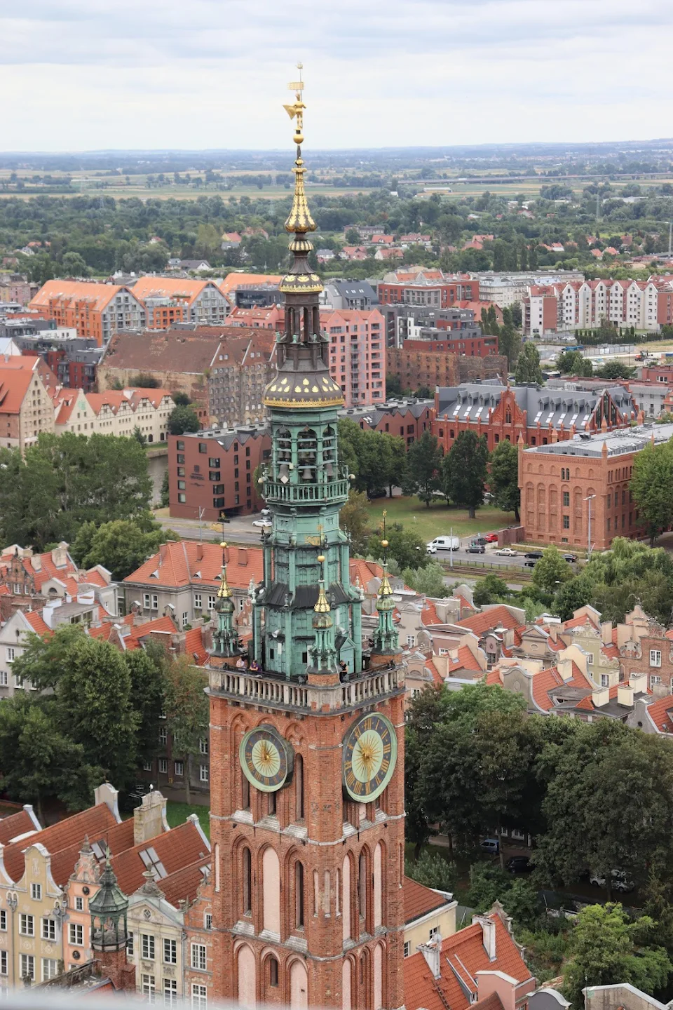 [OC] Warsaw Main City Hall. Climbed 415 steps to the top of the Basilica to get this shot :D
