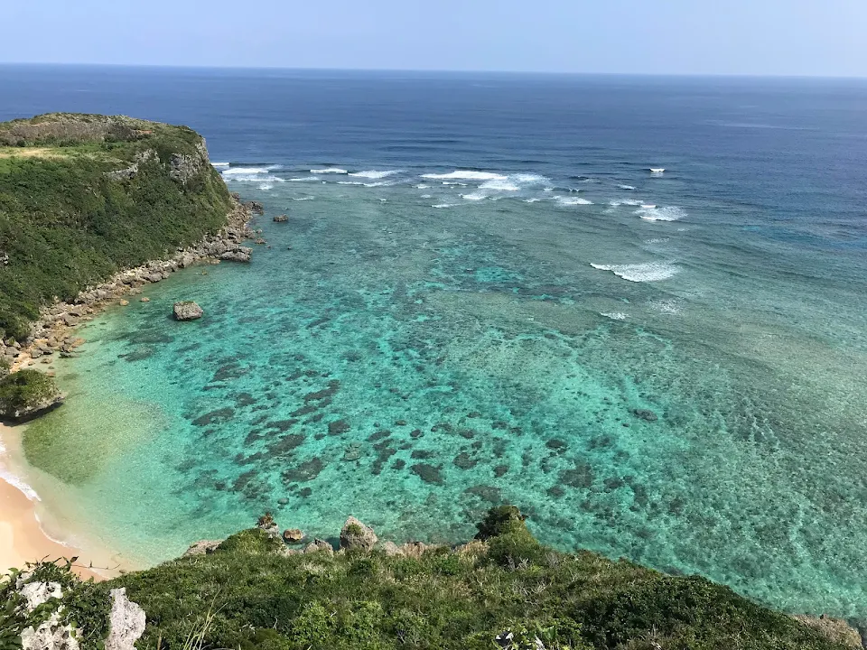 ocean view from a small cliff in Okinawa
