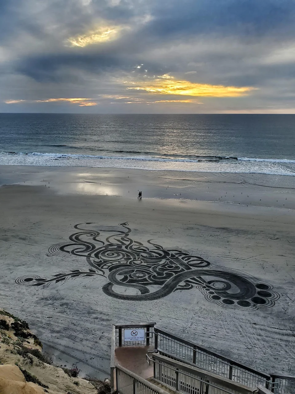 Sand raking, Solana Beach, CA