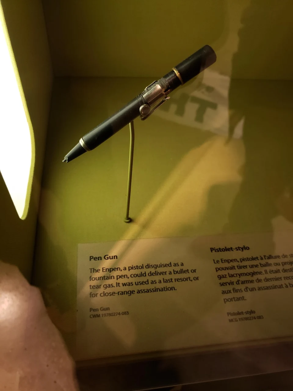 Real Pen Gun taken off of a Russian Spy. Ottawa Canadian Military Museum