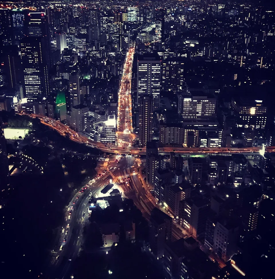 photo from Tokyo Tower at night.
