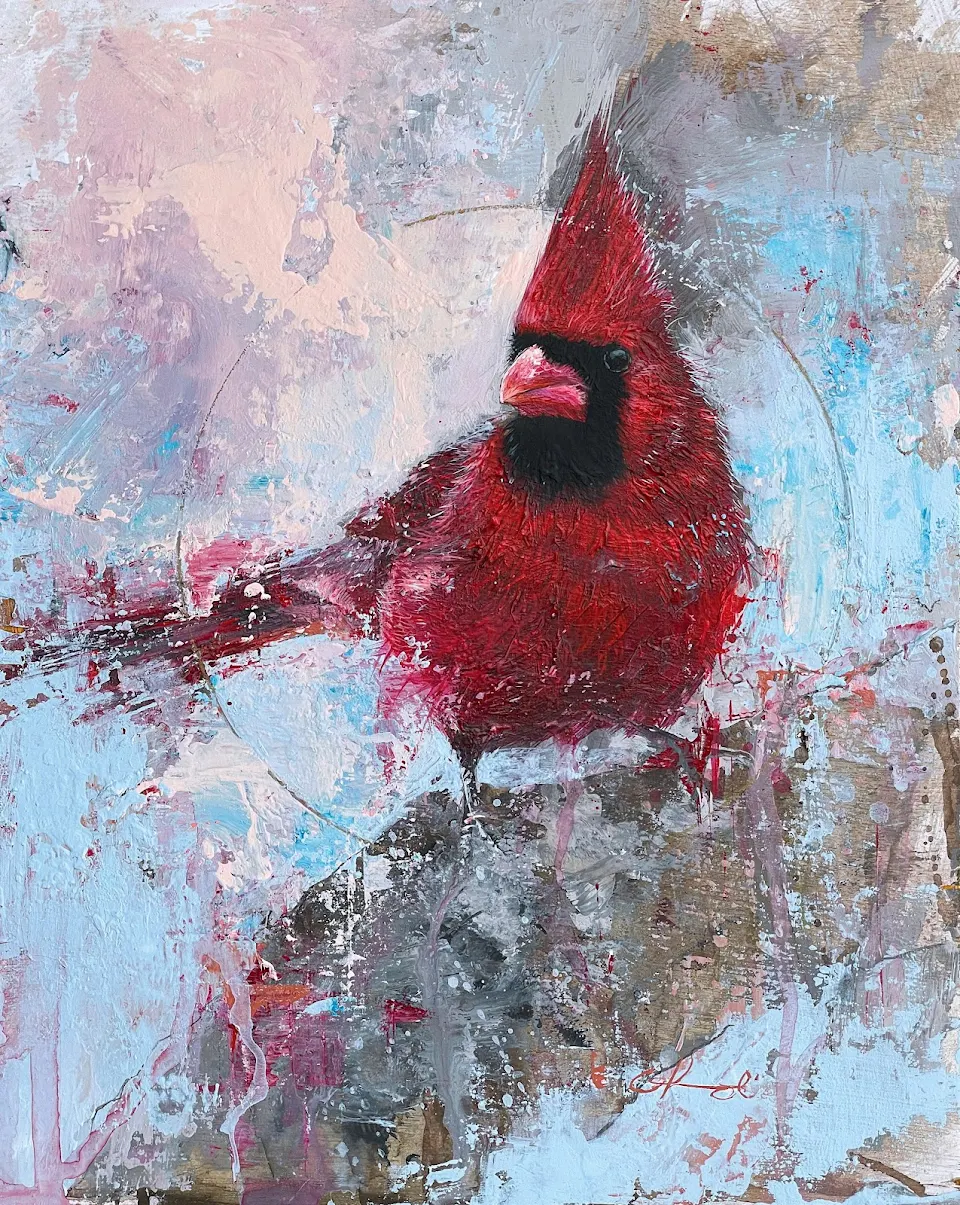 My painting of a cardinal