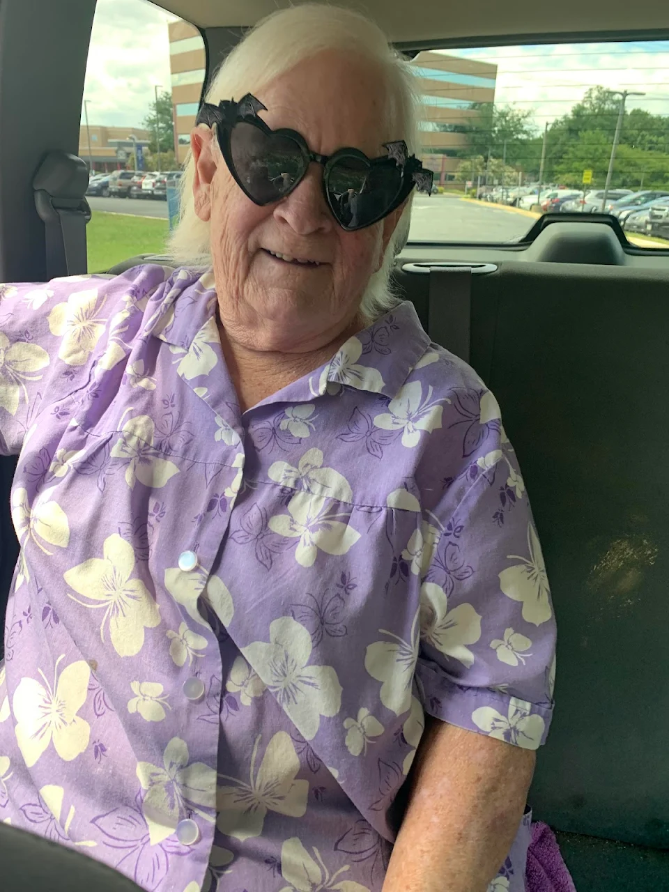 Took my Grandmother to the doctors today and she pulls out these Bat Sunglasses she got of Etsy!(OC)