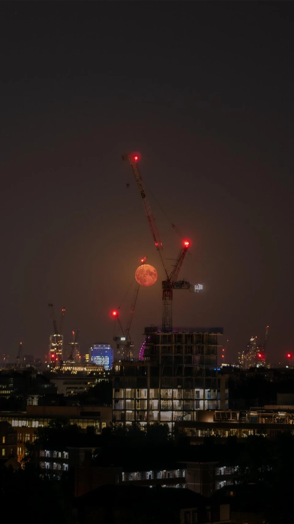 The blood moon over London last night