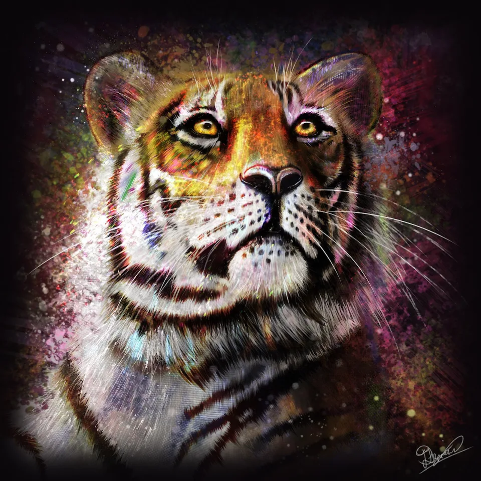 Tiger digital painting