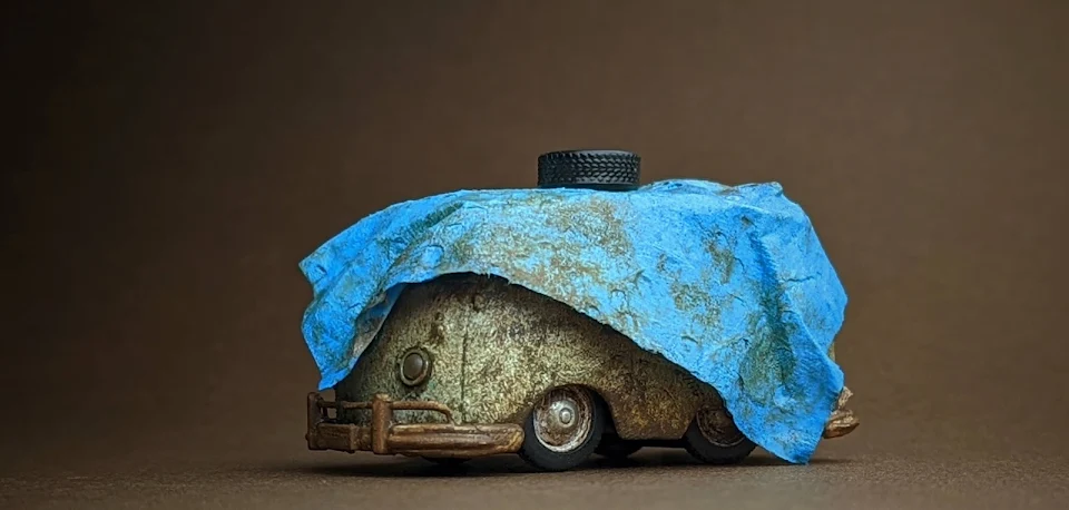 I weathered this diecast VW bus! I hope you like it.