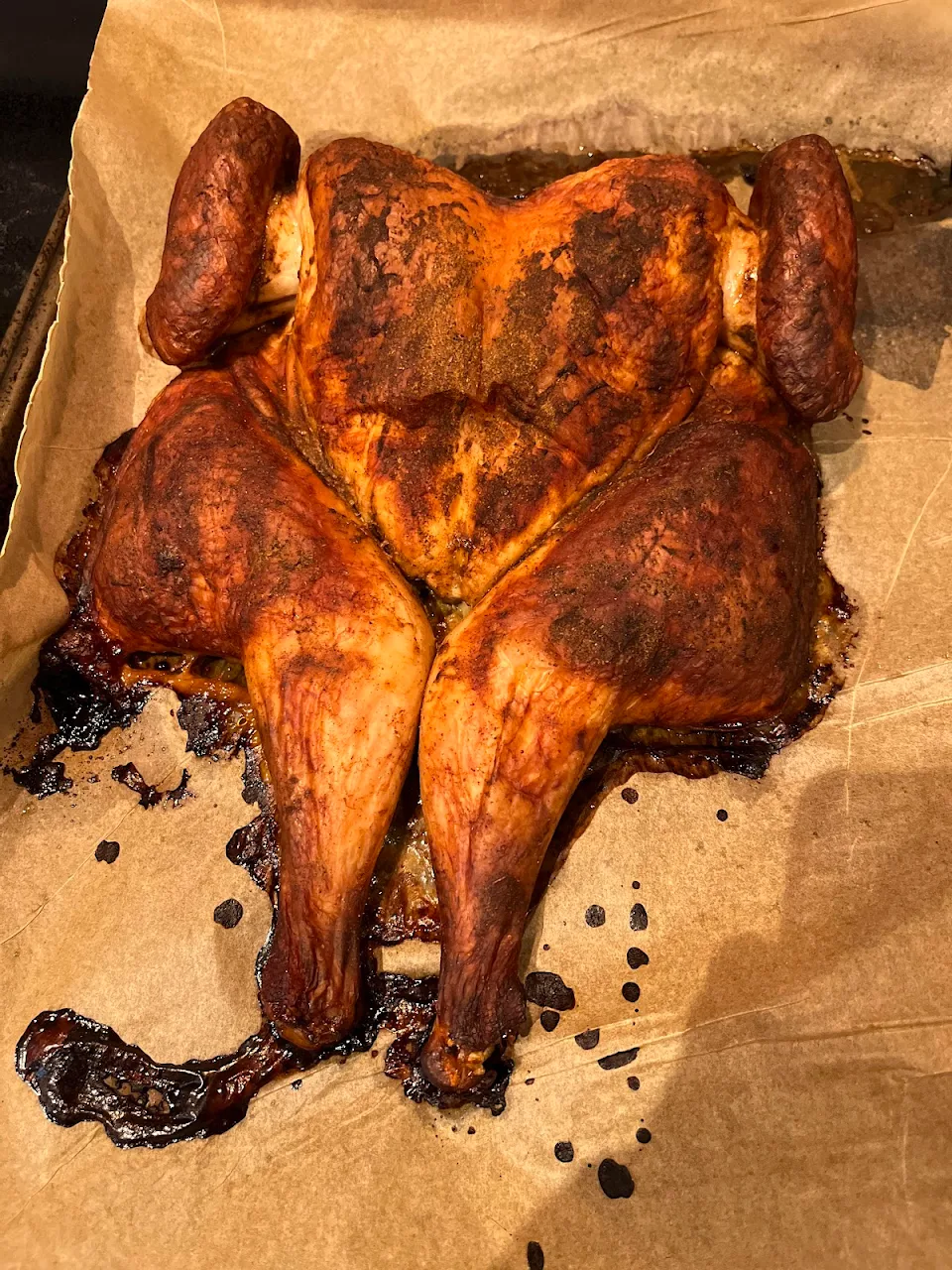 My chicken giving me Kim K vibes.
