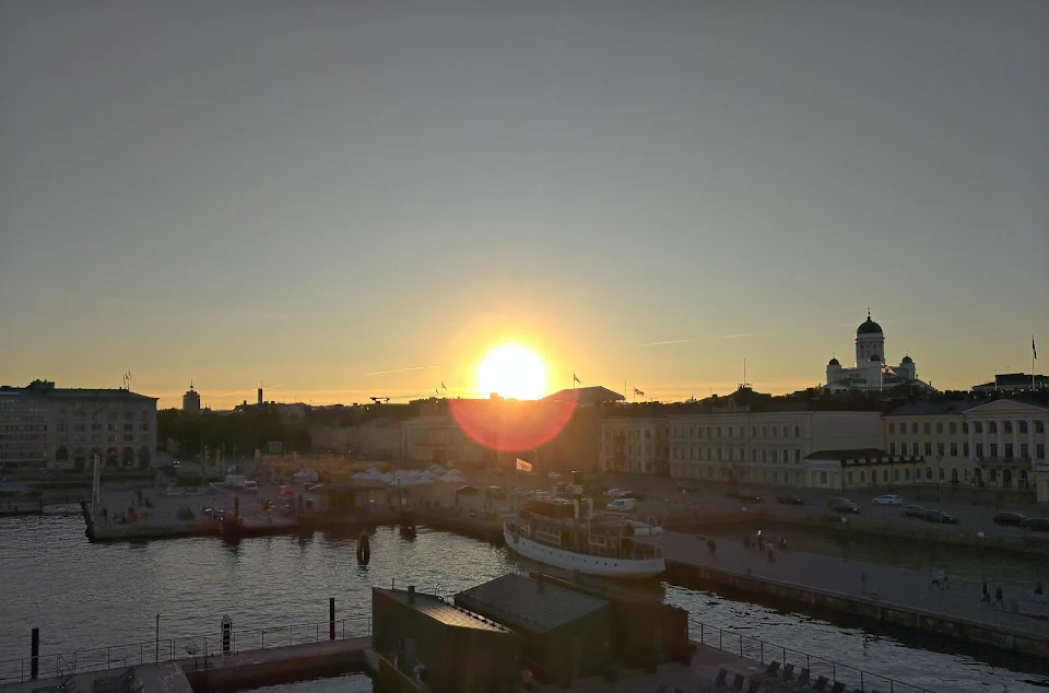 Sunset in Helsinki, Finland