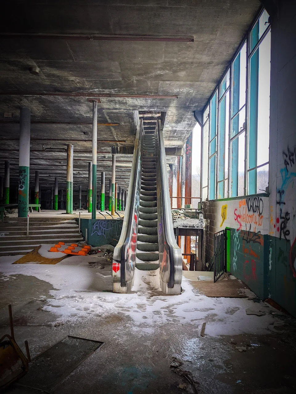 Escalator in an abandoned building in Vermont