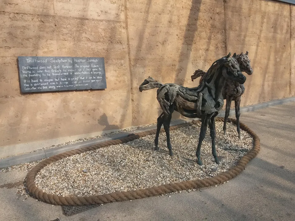 Driftwood & Bronze horse sculpture