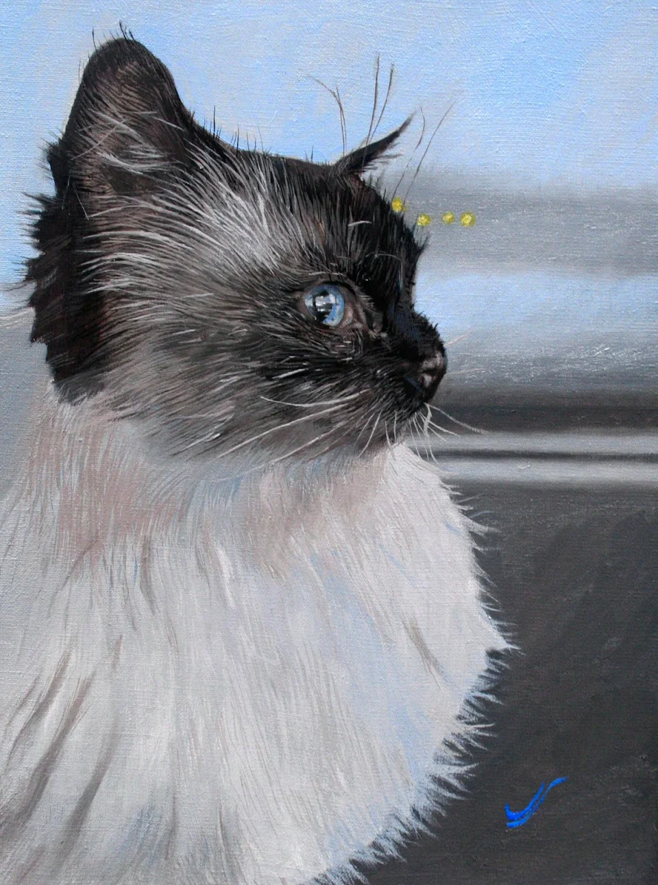 I painted a Redditor’s kitty in oils, I hope you like it!