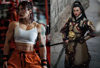 When a female bodybuilder does cosplay
